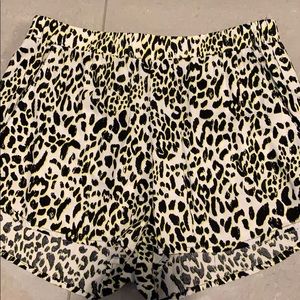 Neon yellow cheetah shorts
